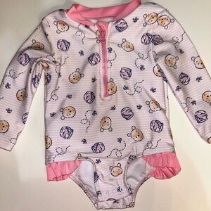 Pink and White Winnie then Pooh Swimwear